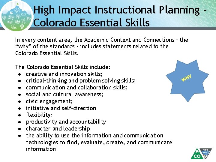 High Impact Instructional Planning Colorado Essential Skills In every content Today, area, theyou Academic