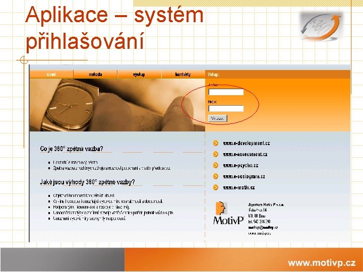 Aplikace – systém přihlašování 