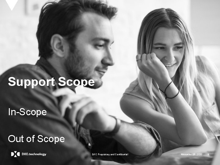 Support Scope In-Scope Out of Scope DXC Proprietary and Confidential November 25, 2020 6
