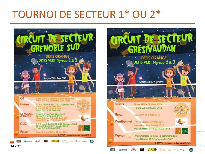 TOURNOI DE SECTEUR 1* OU 2* 44 - FFT 