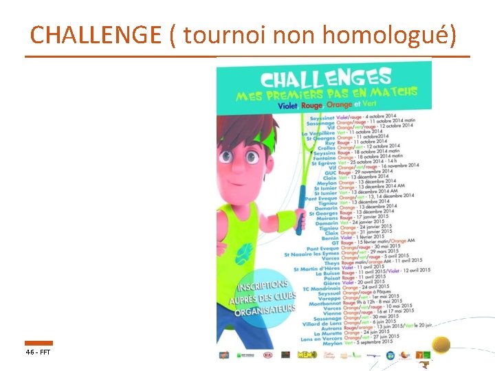 CHALLENGE ( tournoi non homologué) 46 - FFT 