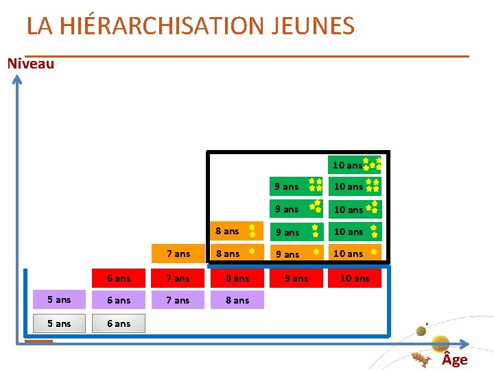 LA HIÉRARCHISATION JEUNES Niveau 10 ans 7 ans 9 ans 10 ans 9 ans