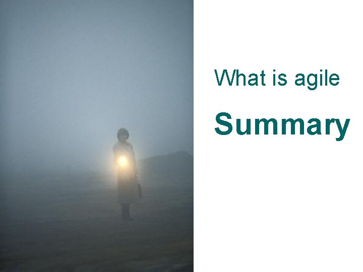 What is agile Summary 