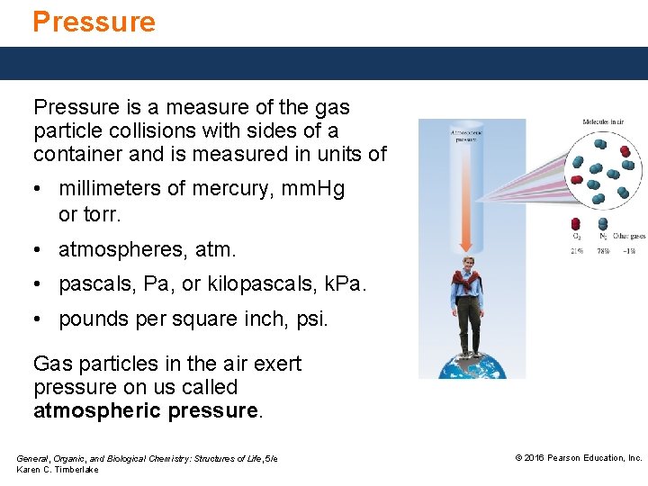 Pressure is a measure of the gas particle collisions with sides of a container