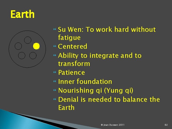 Earth Su Wen: To work hard without fatigue Centered Ability to integrate and to
