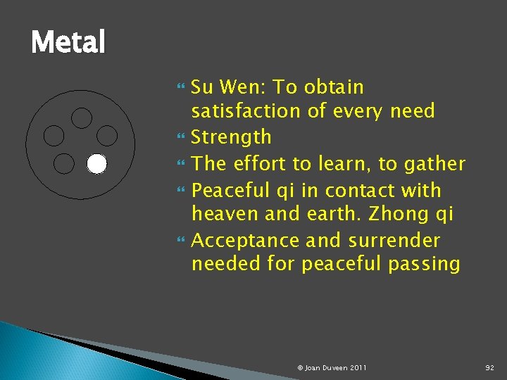 Metal Su Wen: To obtain satisfaction of every need Strength The effort to learn,