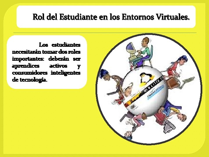 Rol del Estudiante en los Entornos Virtuales. Los estudiantes necesitarán tomar dos roles importantes: