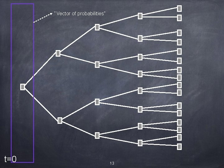 “Vector of probabilities” t=0 13 