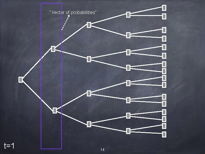 “Vector of probabilities” t=1 14 