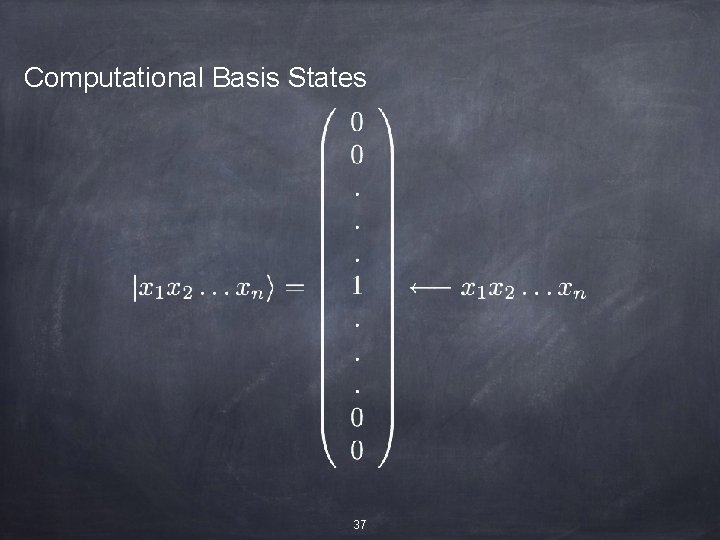 Computational Basis States 37 
