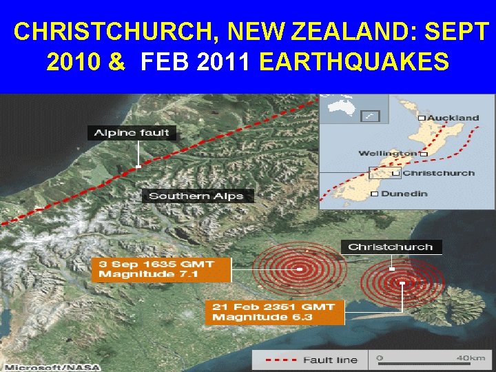 CHRISTCHURCH, NEW ZEALAND: SEPT 2010 & FEB 2011 EARTHQUAKES 