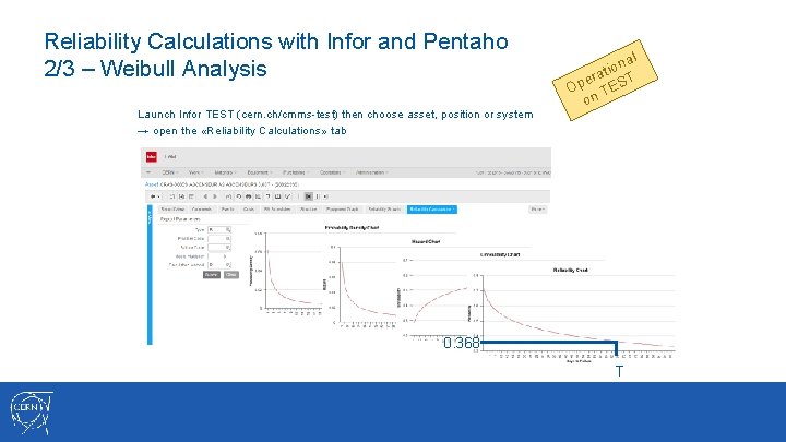 Reliability Calculations with Infor and Pentaho 2/3 – Weibull Analysis Launch Infor TEST (cern.