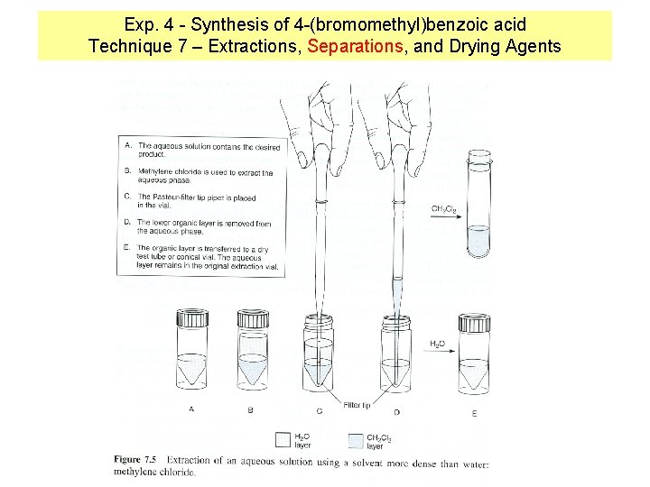 Exp. 4 - Synthesis of 4 -(bromomethyl)benzoic acid Technique 7 – Extractions, Separations, and
