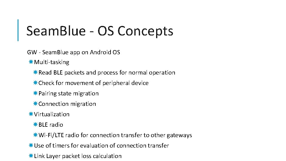 Seam. Blue - OS Concepts GW - Seam. Blue app on Android OS Multi-tasking