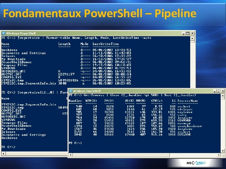 Fondamentaux Power. Shell – Pipeline 