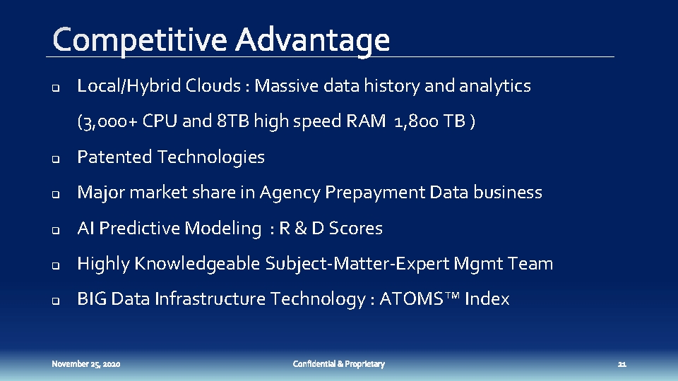 q Local/Hybrid Clouds : Massive data history and analytics (3, 000+ CPU and 8