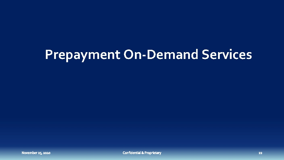 Prepayment On-Demand Services 