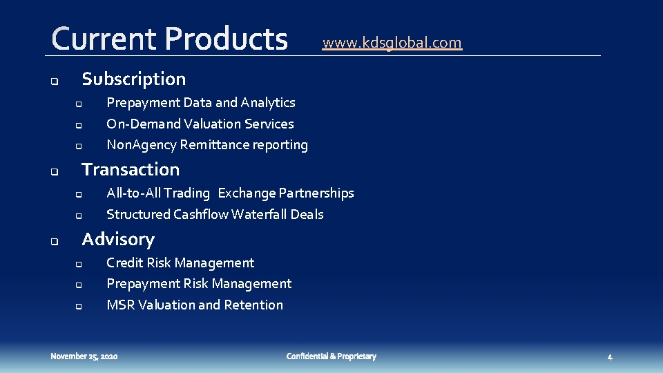 www. kdsglobal. com q Subscription q q Transaction q q q Prepayment Data and