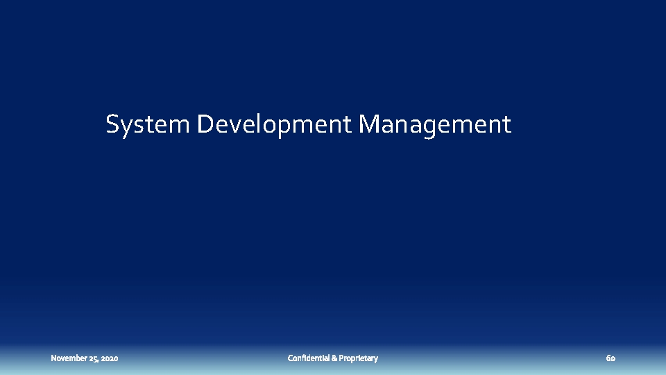 System Development Management 