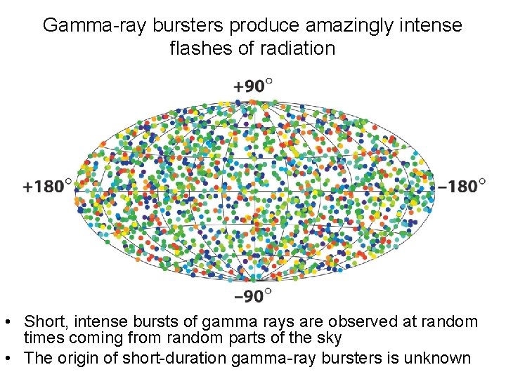 Gamma-ray bursters produce amazingly intense flashes of radiation • Short, intense bursts of gamma
