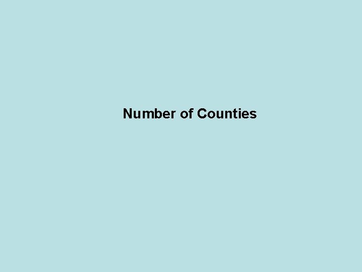 Number of Counties 