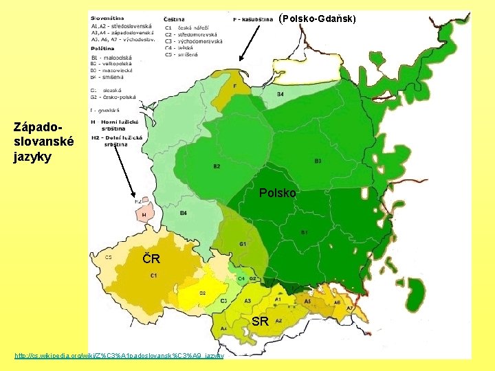 (Polsko-Gdaňsk) Západoslovanské jazyky Polsko ČR SR http: //cs. wikipedia. org/wiki/Z%C 3%A 1 padoslovansk%C 3%A