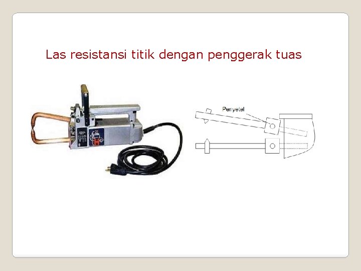 Las resistansi titik dengan penggerak tuas 