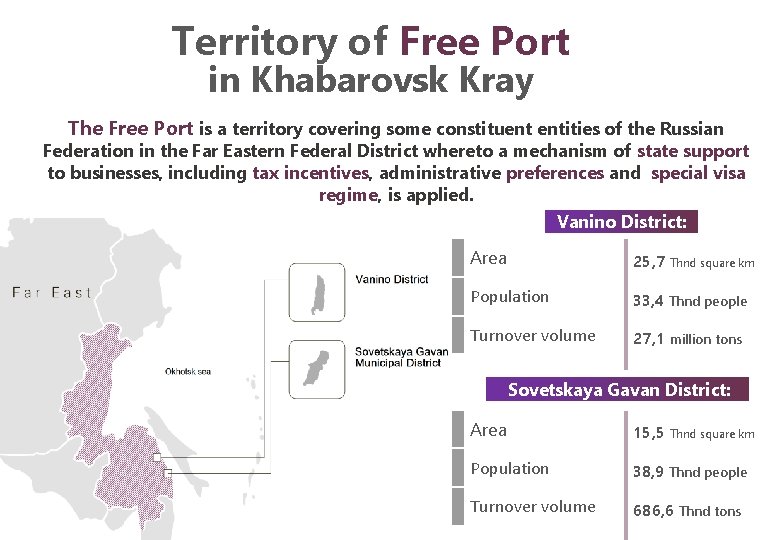 Territory of Free Port in Khabarovsk Kray The Free Port is a territory covering
