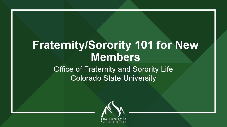 Fraternitysorority 101 For New Members Office Of Fraternity