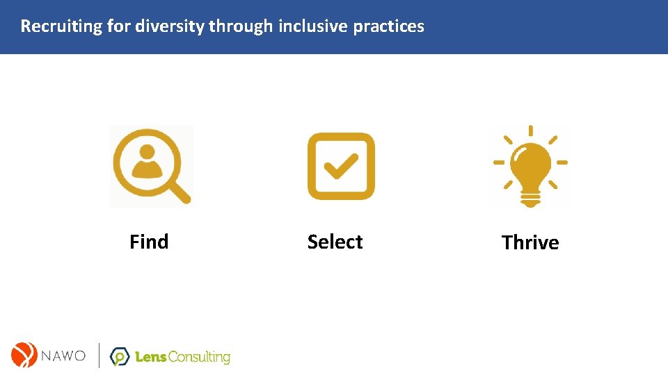 Recruiting for diversity through inclusive practices Find Select Thrive 