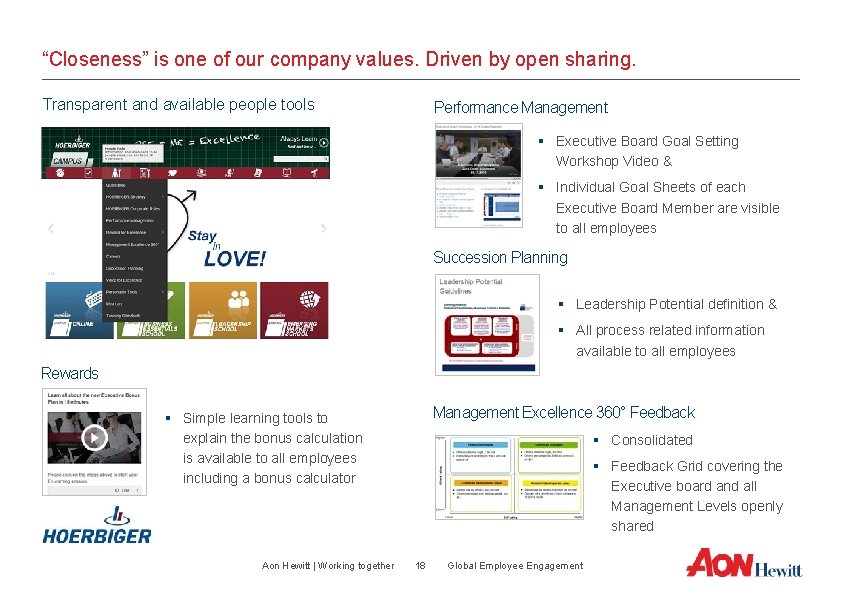 “Closeness” is one of our company values. Driven by open sharing. Transparent and available