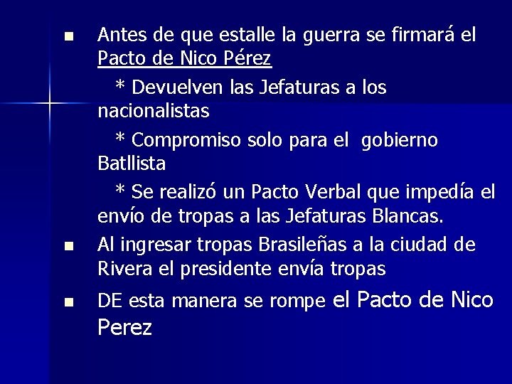 n n n Antes de que estalle la guerra se firmará el Pacto de