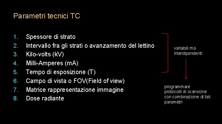 Parametri tecnici TC 1. 2. 3. 4. 5. 6. 7. 8. Spessore di strato