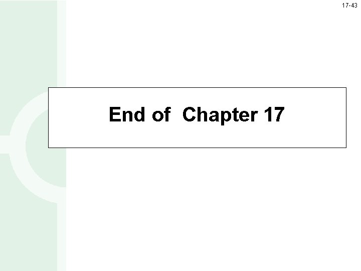 17 -43 End of Chapter 17 