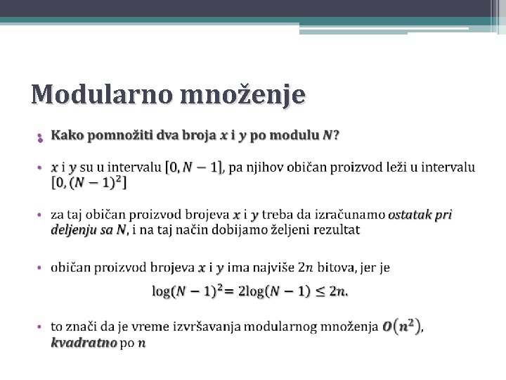 Modularno množenje • 
