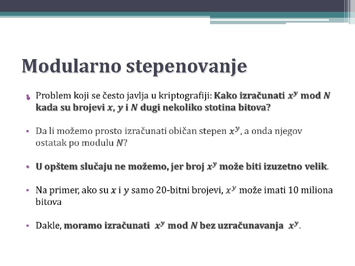 Modularno stepenovanje • 