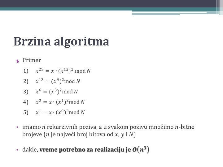 Brzina algoritma • 