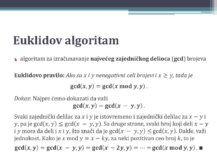 Euklidov algoritam • 