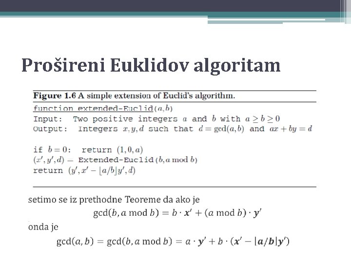 Prošireni Euklidov algoritam 