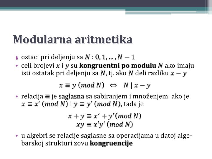 Modularna aritmetika • 