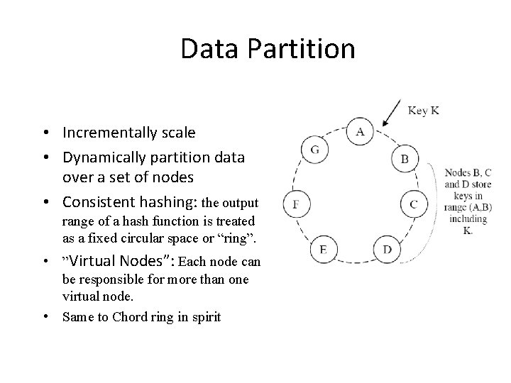 Data Partition • Incrementally scale • Dynamically partition data over a set of nodes