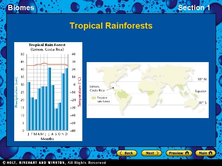 Biomes Section 1 Tropical Rainforests 
