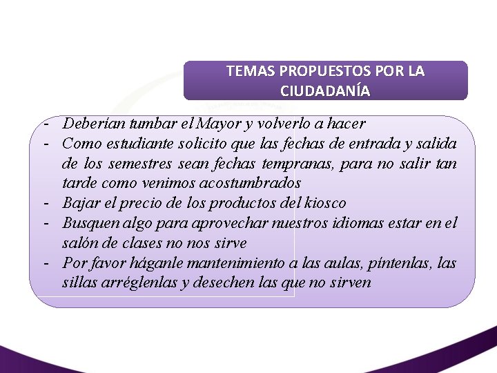 TEMAS PROPUESTOS POR LA CIUDADANÍA - Deberían tumbar el Mayor y volverlo a hacer