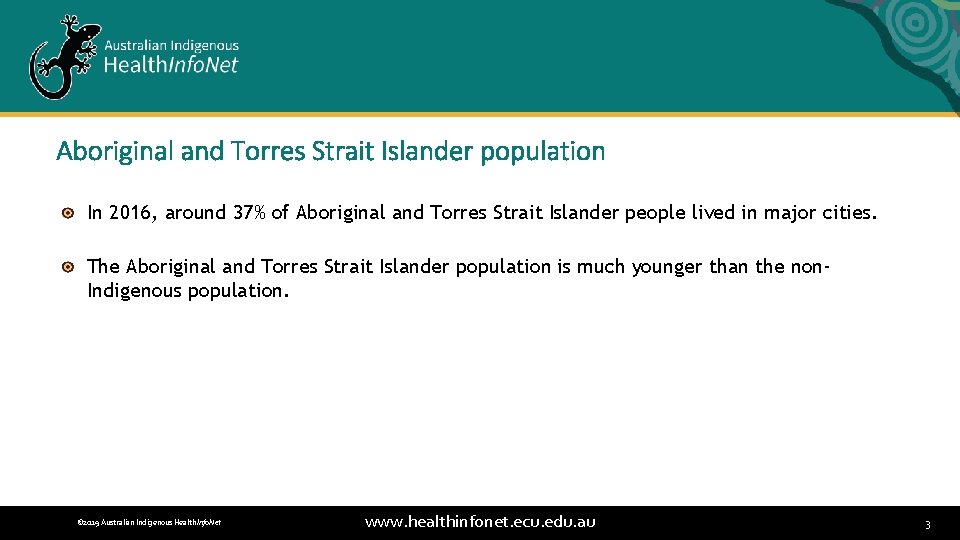 Aboriginal and Torres Strait Islander population In 2016, around 37% of Aboriginal and Torres