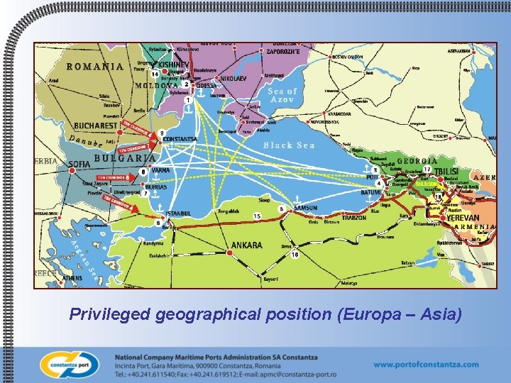 Privileged geographical position (Europa – Asia) 