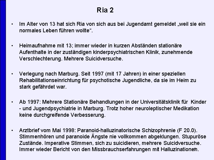 Ria 2 • Im Alter von 13 hat sich Ria von sich aus bei