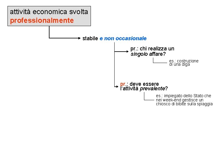 attività economica svolta professionalmente stabile e non occasionale pr. : chi realizza un singolo