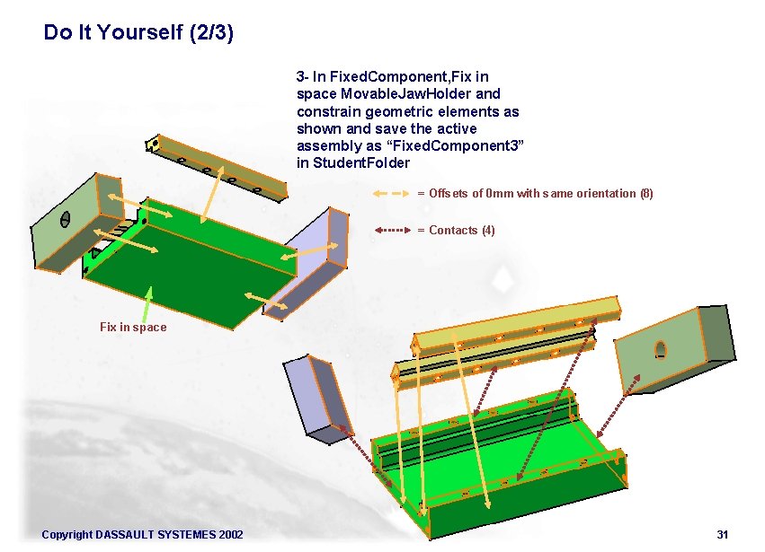 Do It Yourself (2/3) 3 - In Fixed. Component, Fix in space Movable. Jaw.