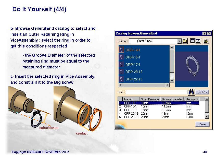 Do It Yourself (4/4) b- Browse General. End catalog to select and insert an