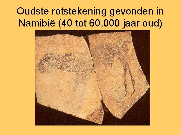 Oudste rotstekening gevonden in Namibië (40 tot 60. 000 jaar oud) 